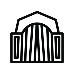 Mall icon vector , template logo design emblem isolated illustration , concept store city , outline solid background white