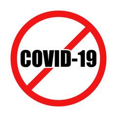 No Covid 19 Sign Illustration