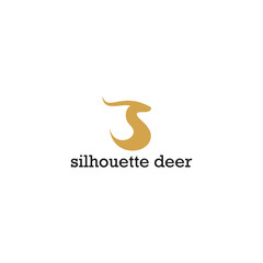 Deer silhouette creative design logo vector. Deer illustration