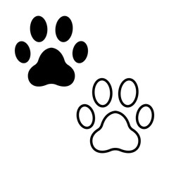 Paw print icon, foot print