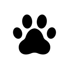 Paw print icon, foot print