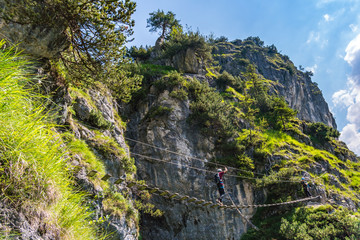 Greenstone via ferrata in Germany, Bavaria