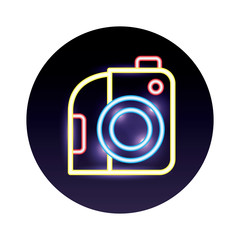 camera photographic neon lights style icons