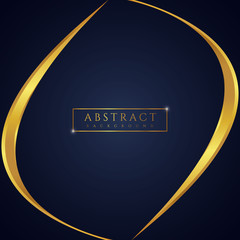 Luxury banner gold shape flow color gradient modern design with space