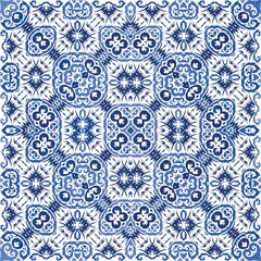 Ornamental azulejo portugal tiles decor.