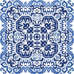 Fototapeta premium Decorative color ceramic azulejo tiles.