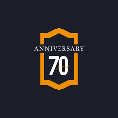 70 Years Anniversary Celebration Vector Template Design Illustration