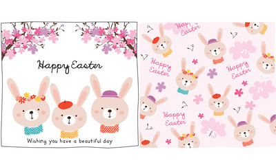 beautiful easter doodle vector