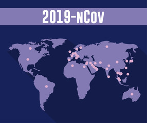 2019 ncov infographic with world planet