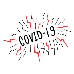 Covid-19 vector illustration. Coronavirus pandemic graphic concept. Covid-19 virus vector lettering text. 2019-nCoV.