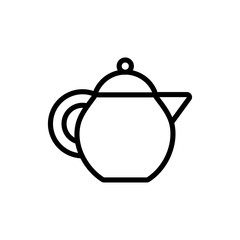 Obraz premium ceramic teapot utensil line style icon
