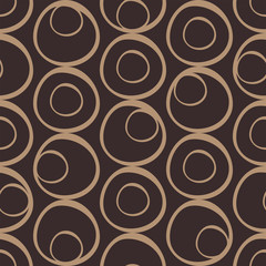 Seamless pattern with hand drawn circles, doodles. Vector illustration. EPS 10