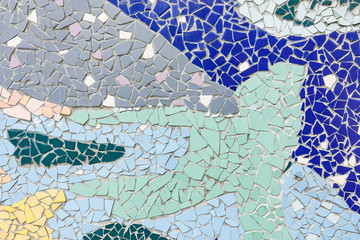 Fragment of mosaic wall background