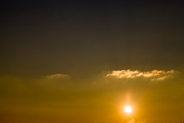 yellowed orange sky