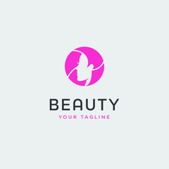 beauty logo template vector design	