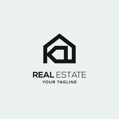real estate logo modern design template 