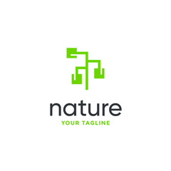 Obraz premium leaf logo design vector for nature symbol template editable