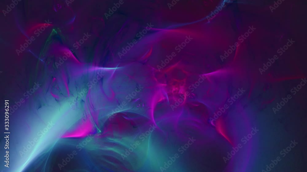 Poster abstract background. neon vector lines in motion. deep space journey, intergalactic travel. colorful