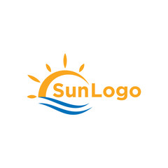 Sun logo icon vector. Sun logo template. Modern design on trendy logo.