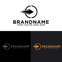 Logistic logo icon template. Arrow logo icon and delivery logo template. Simple design on trendy logo