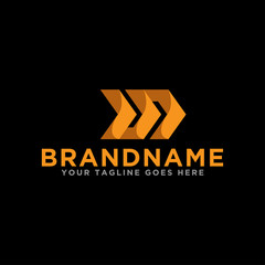 Logistic logo icon template. Arrow logo icon and delivery logo template. Simple design on trendy logo