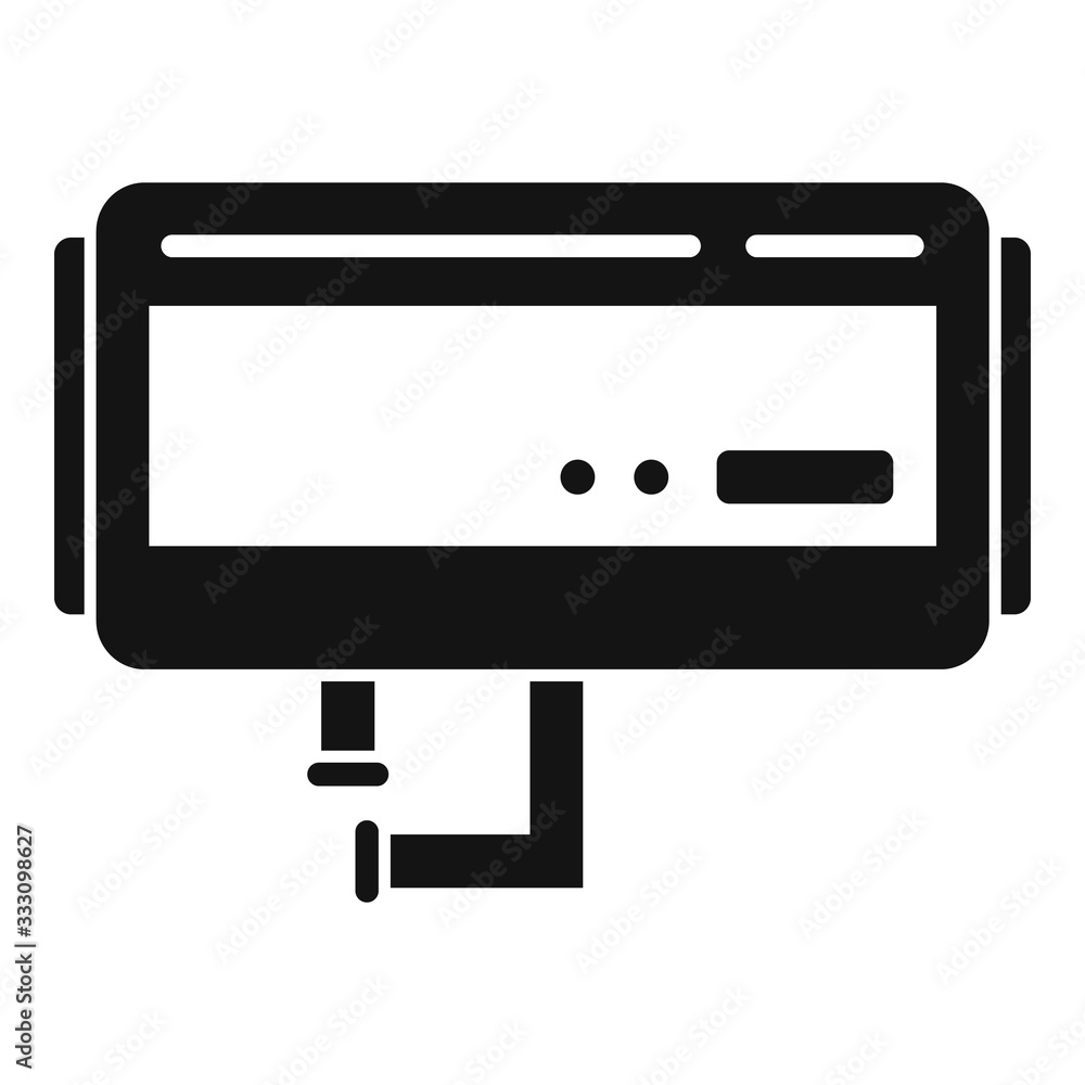 Poster heater boiler icon. simple illustration of heater boiler vector icon for web design isolated on whit