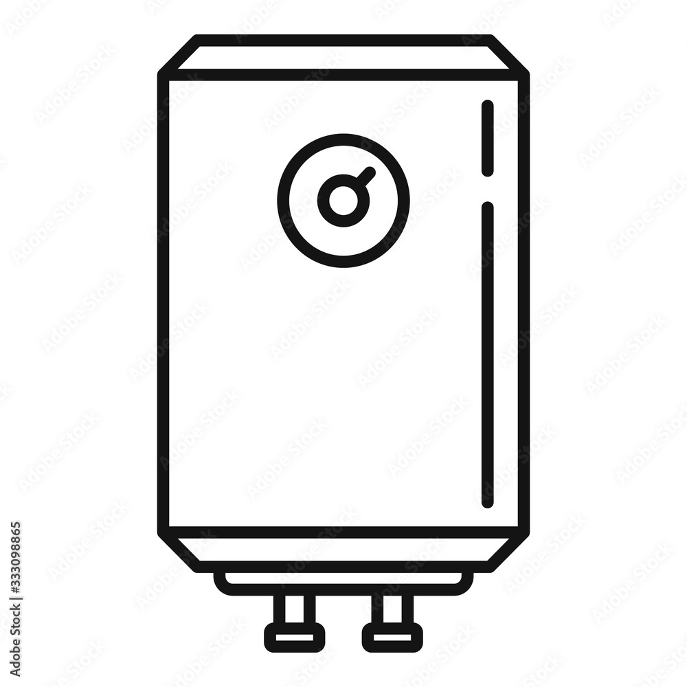 Poster boiler icon. outline boiler vector icon for web design isolated on white background