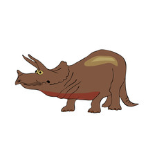 Dinosaurs and dinosaur icons of the Jurassic period. Cartoon character. Vector illustration.