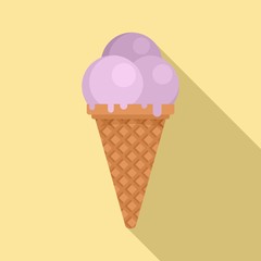 Ball ice cream icon. Flat illustration of ball ice cream vector icon for web design