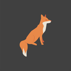 cute fox vector illustration. isolated.