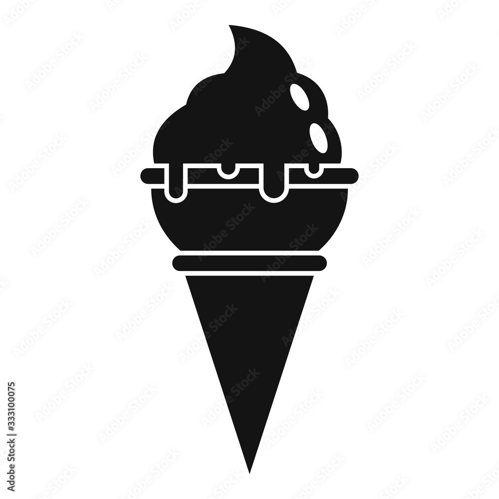 Poster vanilla ice cream icon. simple illustration of vanilla ice cream vector icon for web design isolated