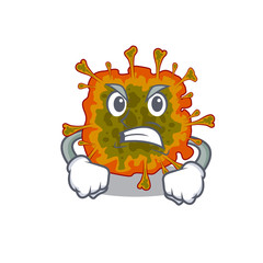 duvinacovirus cartoon character design with angry face