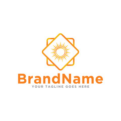 Sun logo icon vector. Sun logo template. Modern design on trendy logo.