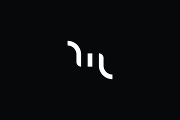 Minimal elegant monogram art logo. Outstanding professional trendy awesome artistic ZM MZ initial based Alphabet icon logo. Premium Business logo White color on black background