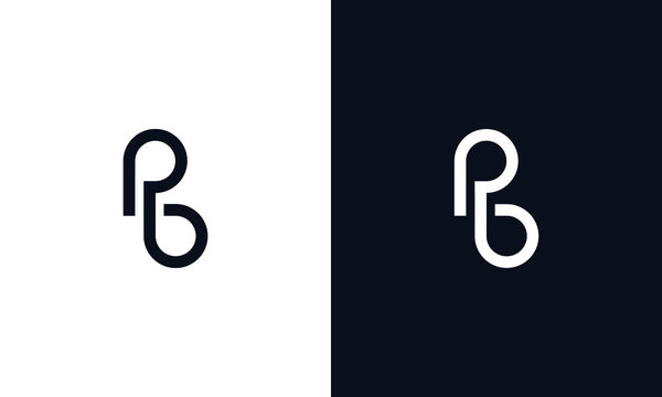 Minimal Abstract elegant line art letter PB logo.This logo icon incorporate with letter P and B in the creative way.