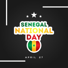 Senegal Independence Day Vector Design For Banner or Background