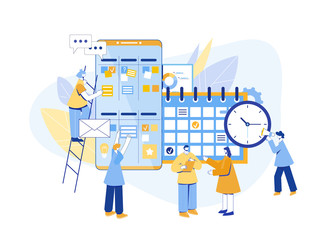 Agile project management process. Communication, teamwork, business process.