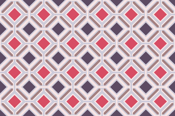 Multicolored rhombuses seamless pattern in retro style. Stock illustraion for web, print, scrapbooking, wrapping paper, textiles, background and wallpaper.