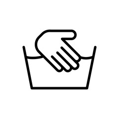 Wash hands icon vector. Hand wash vector icon. Hand washing icon. Clean hands