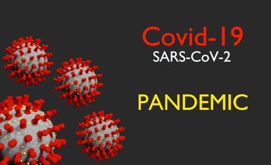 Concept render 3d of Novel Coronavirus (2019-nCoV) background