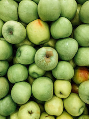 lots of delicious ripe apples for healthy food like the background
