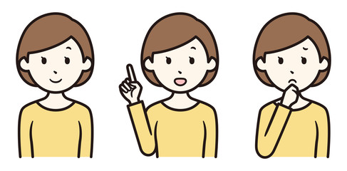 女性　ポーズ　セット