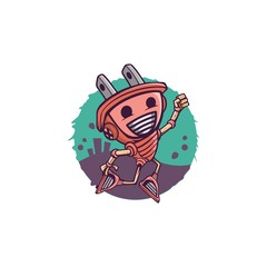 Socket guys colorful mascot illustration