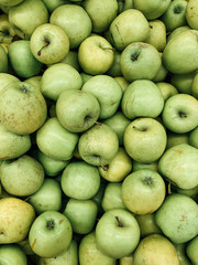 lots of delicious ripe apples for healthy food like the background