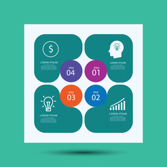 Infographic design template. Creative concept with 4 steps