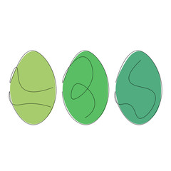 Easter eggs colorful on white background. Vector illustration.