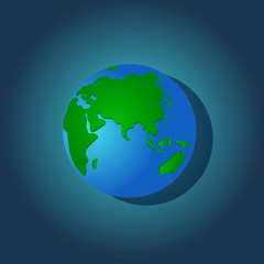 earth with a glowing background