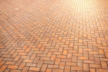 Red, gorgeous, rectangular ceramic clinker tile for patio or sidewalk