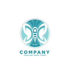 Butterfly Logo Badge Icon Vector Template