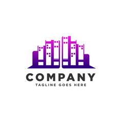 Obraz premium City Book Logo Icon Vector Illustrations